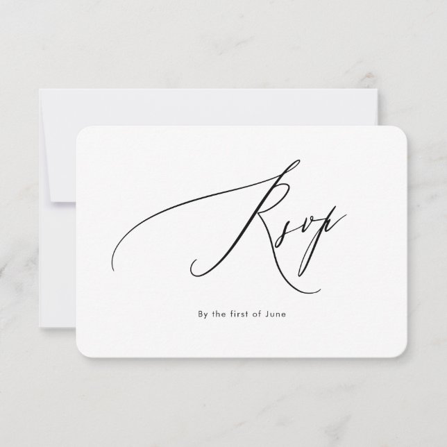 PixDezines Luxe Calligraphy Response Card (Front)