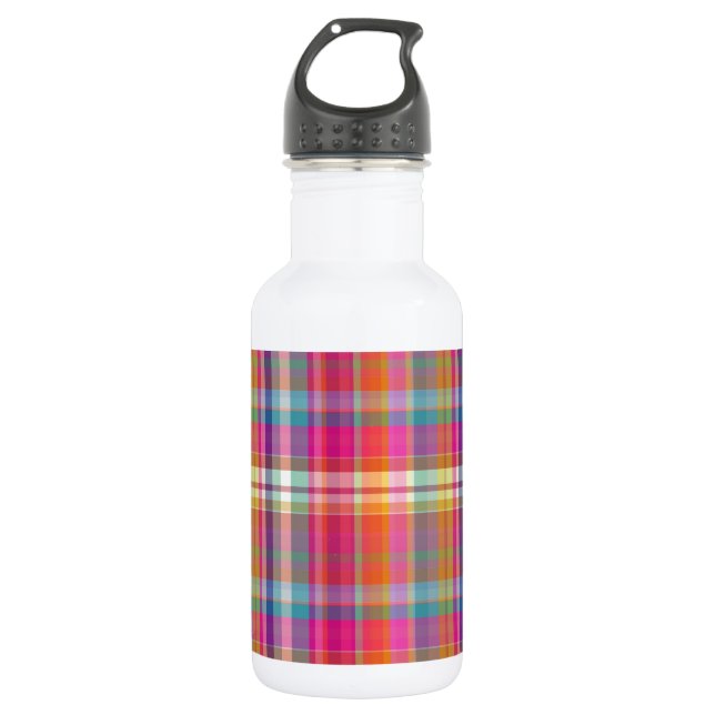 PixDezines malibu plaid 532 Ml Water Bottle (Front)