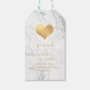 PixDezines Marble Faux Gold Heart/DIY colour Gift Tags