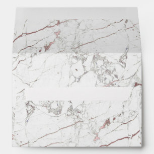 PixDezines Marble+Faux Rose Gold Frame Envelope