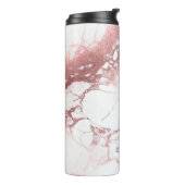 PixDezines Marble/Rose Gold Veins Thermal Tumbler (Rotated Left)