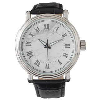 PixDezines Marble+Sketched Roman Numeros Watch