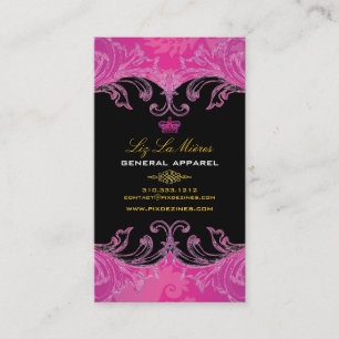 PixDezines Marie Antoinette in hot pink Business Card