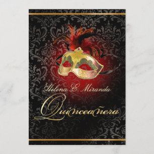PixDezines MASQUERADE BALL/ROSSI DAMASK/DIY Invitation