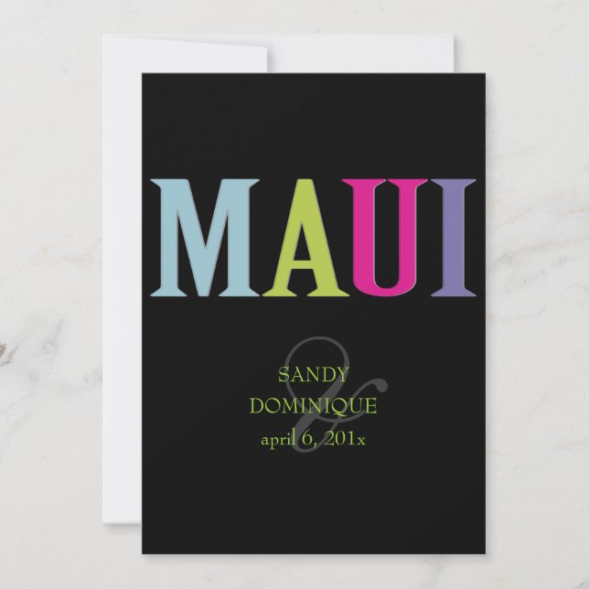 PixDezines Maui/DIY colours Invitation (Front)