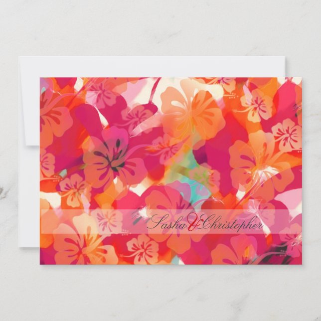 PixDezines Maui Hibiscus Invitation (Front)