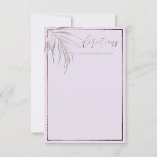 PixDezines Mauve Palms Directions RSVP Card