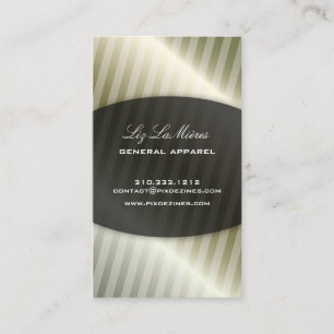 PixDezines Medium Stripes + Faux Foil Business Card