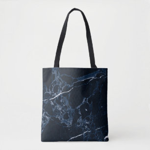 PixDezines MIDNIGHT BLUE MARBLE Tote Bag