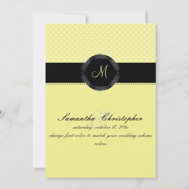 PixDezines Mini dots|DIY background colours, lemon Invitation (Front)