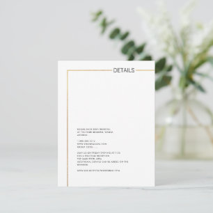 PixDezines Minimalist Faux Gold Frame Details Card