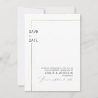 PixDezines Minimalist Typography Faux Gold Frame