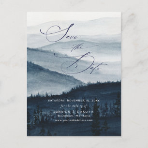 PixDezines Misty Mountain Announcement Postcard