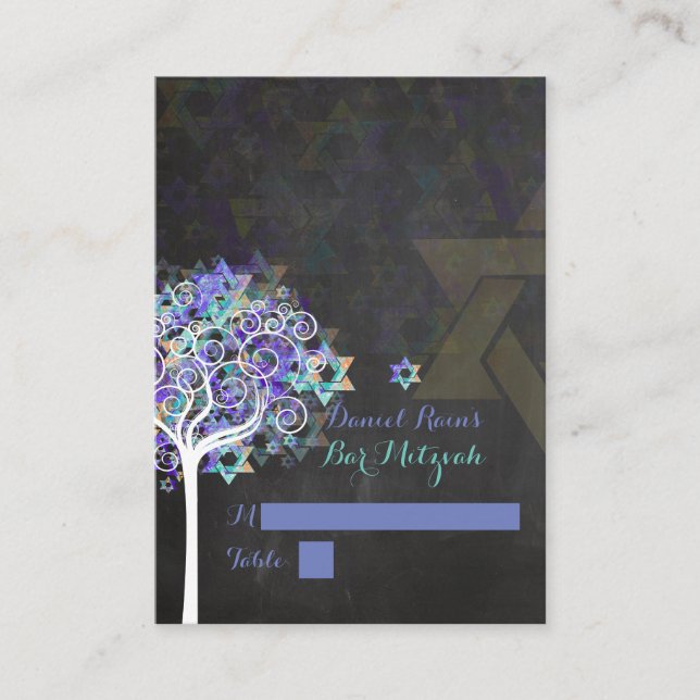 PixDezines mitzvah place cards/tree of life Place Card (Front)