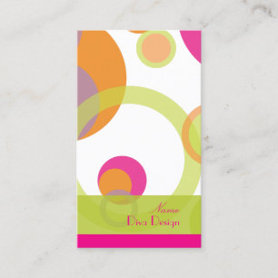 PixDezines Mod Bubbles / Retro Syle + Colours Business Card