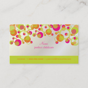 PixDezines Mod Bubbles / Retro Syle + Colours Business Card