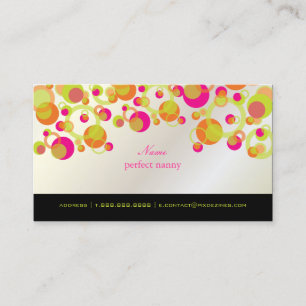 PixDezines Mod Bubbles / Retro Syle + Colours Business Card