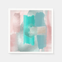 PixDezines Modern Art, Pink+Green Wedding