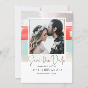 PixDezines Modern Art, Sage+Coral Invitation
