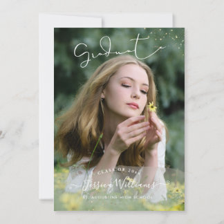 PixDezines Modern Calligraphy Script Graduation In Invitation