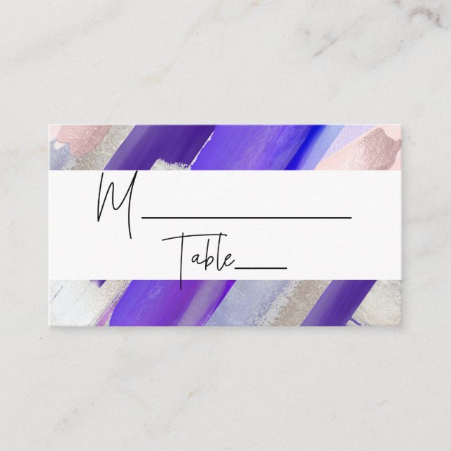 PixDezines Modern Watercolor Purple Place Cards (Front)