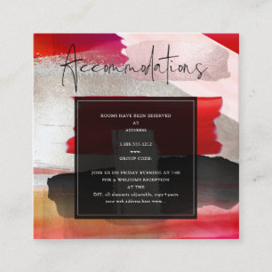 PixDezines Modern Watercolor Red Black Enclosure Card