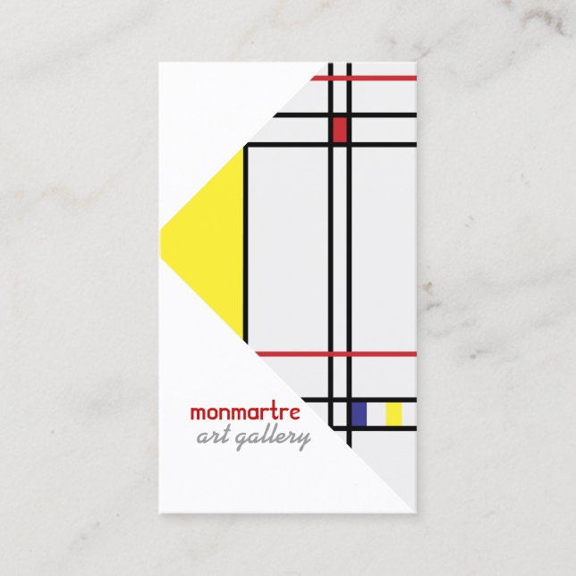 PixDezines mondrian/DIY background colours Business Card (Front)