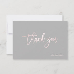 PixDezines Monogram Blush Thank You/flat You Card
