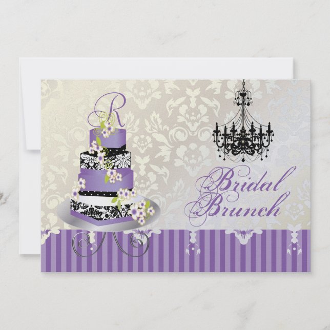 PixDezines monogram bridal, lavender wedding cake (Front)
