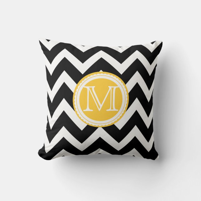 PixDezines monogram diy colour chevron pattern Cushion (Front)