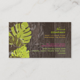 PixDezines monstera leaves/diy background colours Business Card