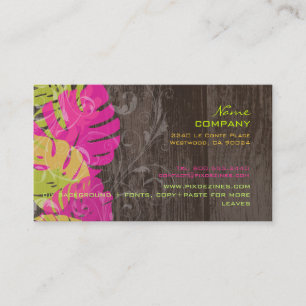 PixDezines monstera leaves/diy background colours Business Card