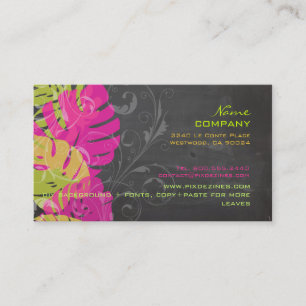 PixDezines monstera leaves/diy background colours Business Card