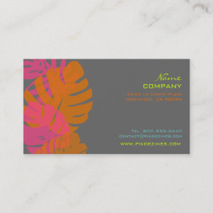PixDezines Monstera, retro tropical foliage Business Card