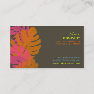 PixDezines Monstera, retro tropical foliage Business Card