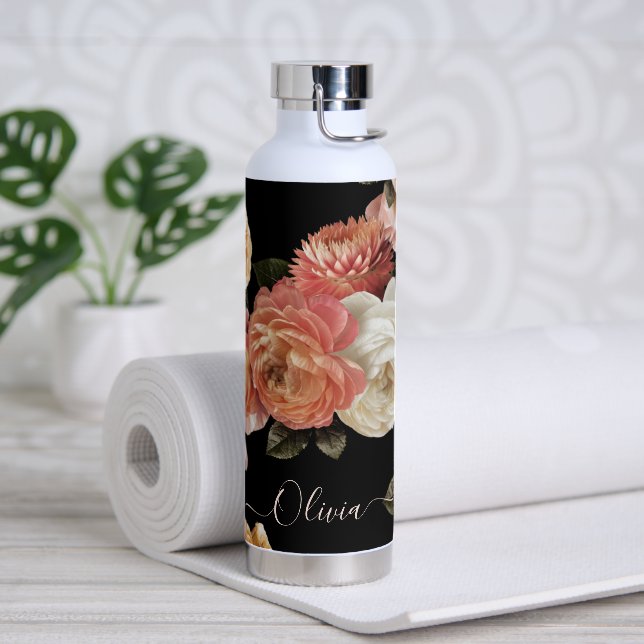 PixDezines Moody Botanical DIY Background Water Bottle (Yoga)