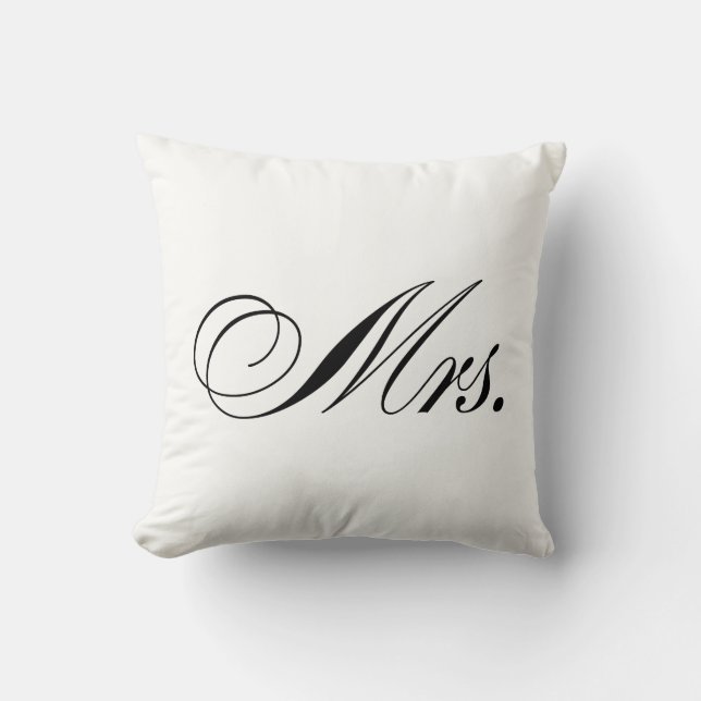 PixDezines Mrs. pillow DIY colour (Front)