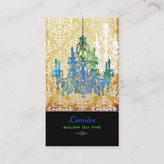 PixDezines murano glass chandeliers/DIY fonts Business Card (Front)