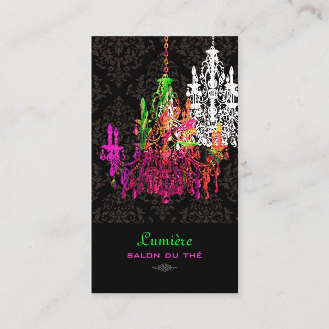 PixDezines murano glass chandeliers/DIY fonts Business Card (Front)