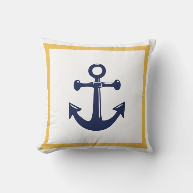 PixDezines nautical/DIY colour/anchor Cushion (Front)