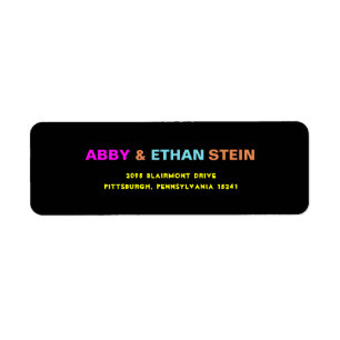 PixDezines Neon Colours B'nai Mitzvah Label