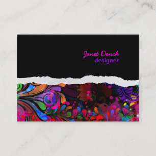PixDezines neon retro swirls/diy background colour Business Card