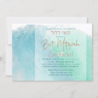 PixDezines Ocean Watercolor Beach Bat Mitzvah