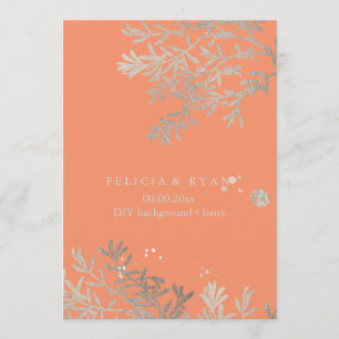 PixDezines Olive Branches/Faux Silver/DIY Bckgrnd Invitation