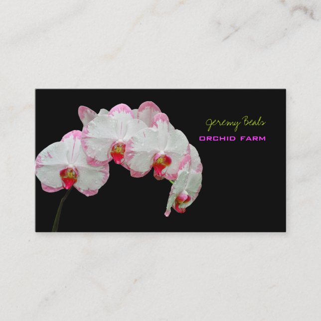 PixDezines orchid/diy background colour♥♥♥ Business Card (Front)