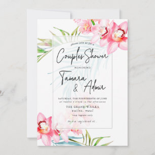 PixDezines Orchid Isle, Tropical Couples Shower Invitation