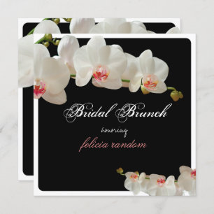 PixDezines orchids/bridal brunch/diy background Invitation