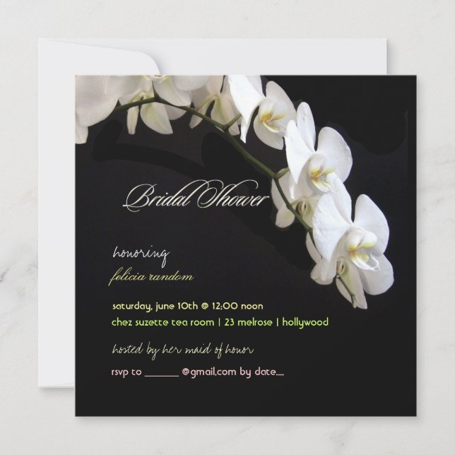 PixDezines orchids/phalaenopsis Invitation (Front)