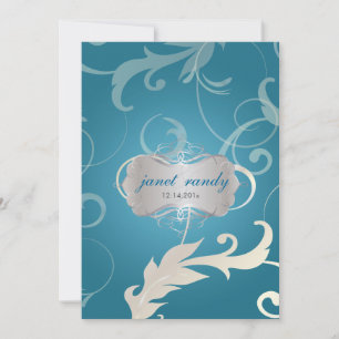 PixDezines Ornamental Leaves + Swirls Invitation