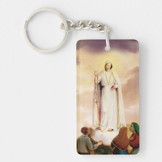 PixDezines Our Lady of Fatima Key Ring (Front)